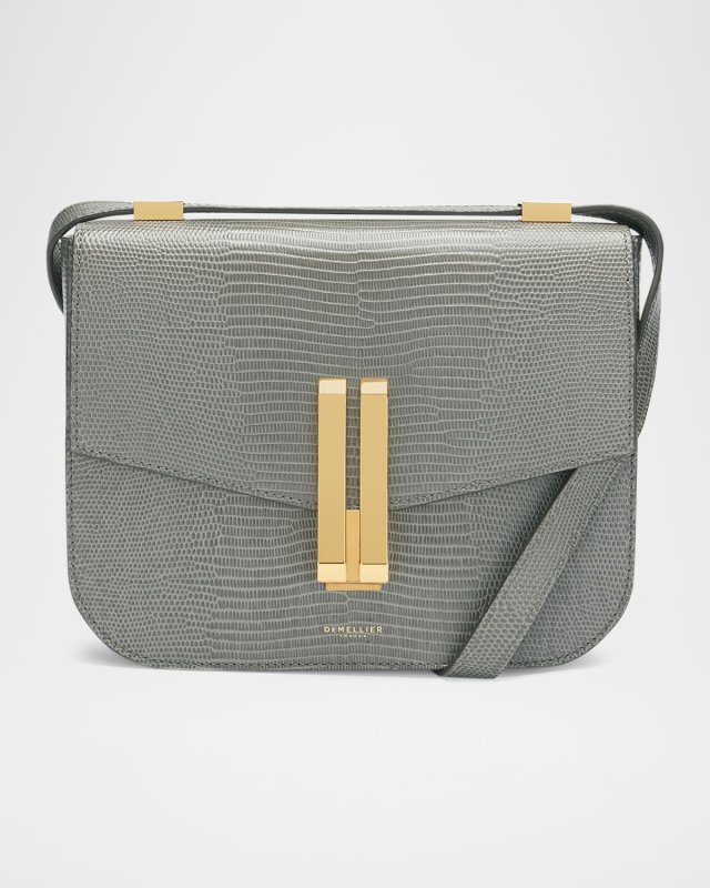 The Vancouver Lizard-Embossed Leather Crossbody Bag